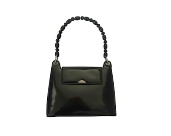 本物のヴィンテージCHRISTIAN DIORの2wayチェーンリンクブラックレザー