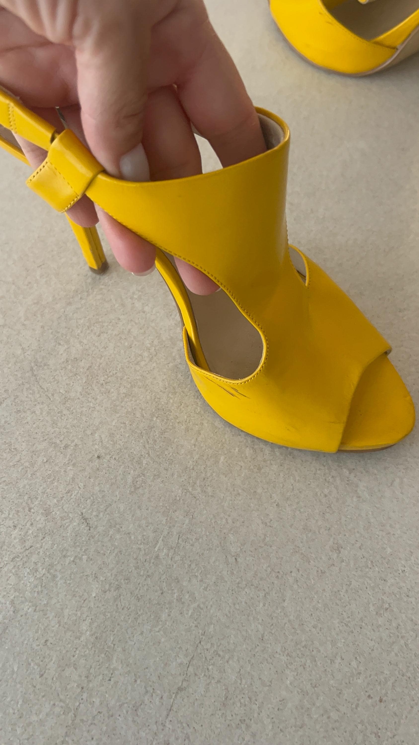 Stella Luna Yellow Heels, Vintage Sandals - Etsy