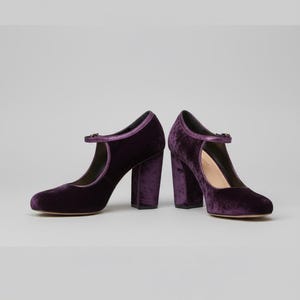 Dries Van Noten Velvet Pumps, Purple Vintage  Heels