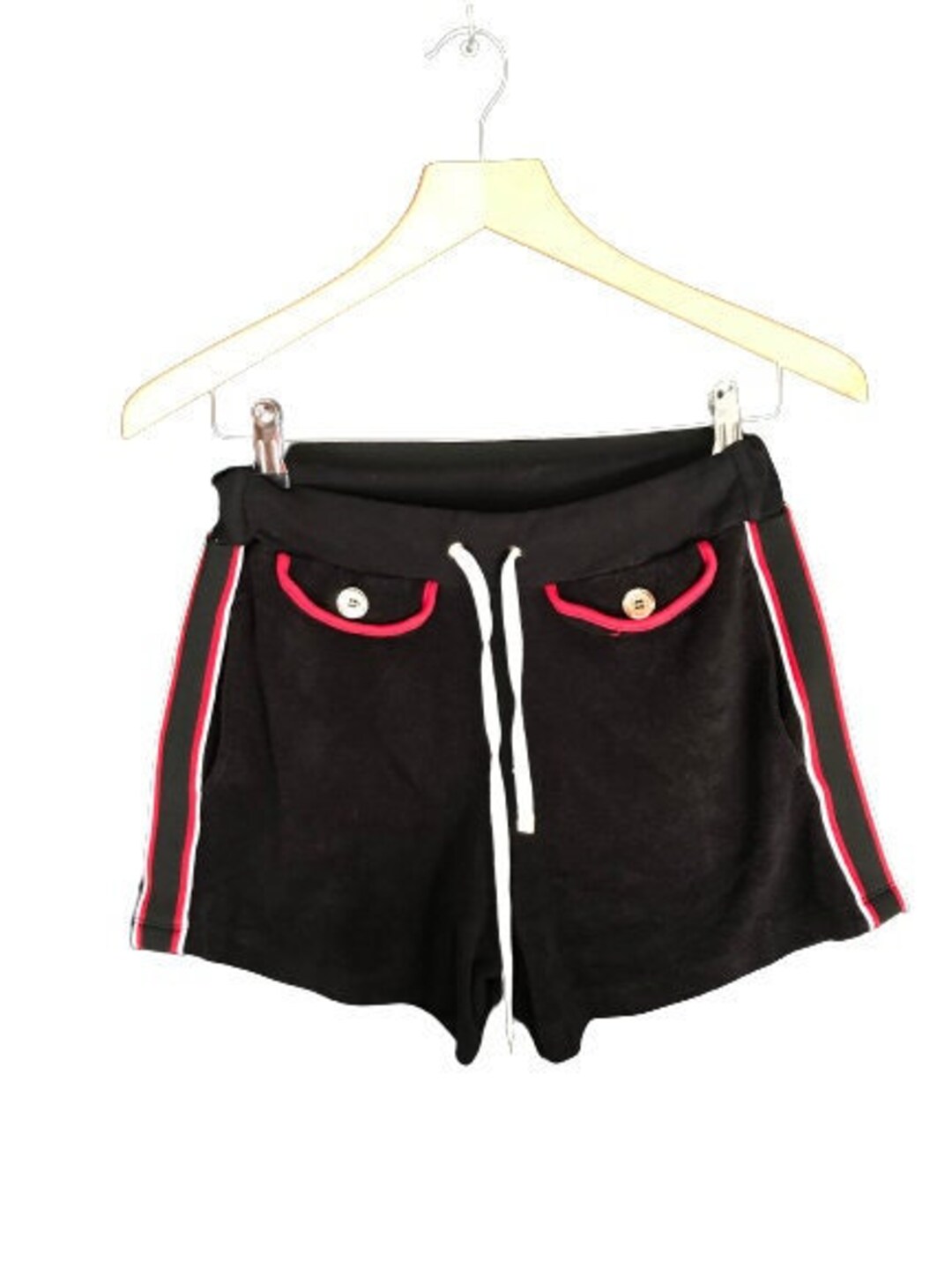 Terry Sugar Free Shorts Ladies Vintage Black Shorts Etsy