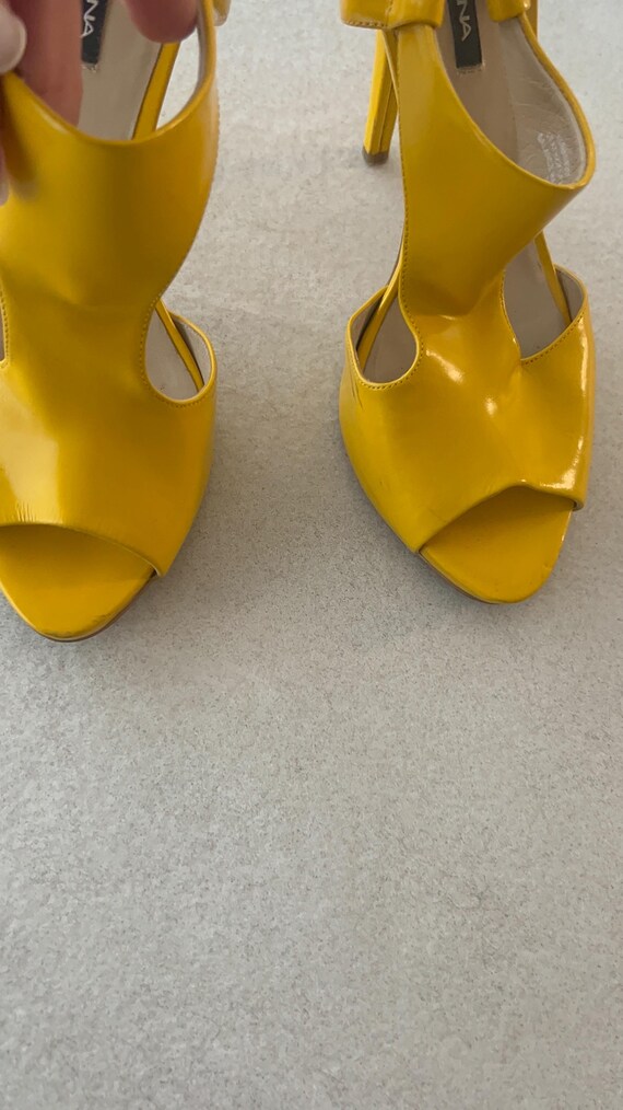Stella Luna Yellow Heels, Vintage Sandals - Etsy