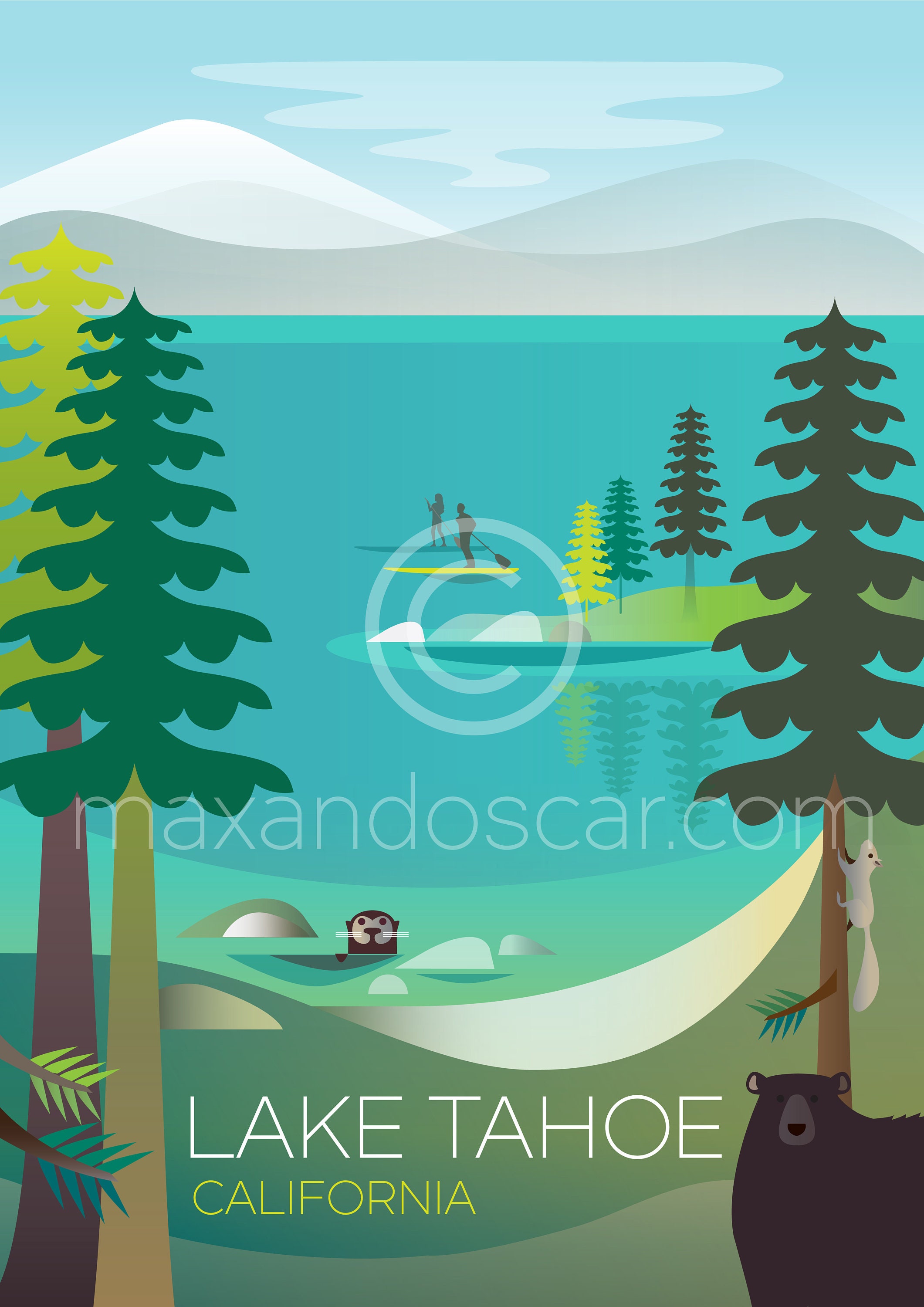 Lake Tahoe Print Etsy