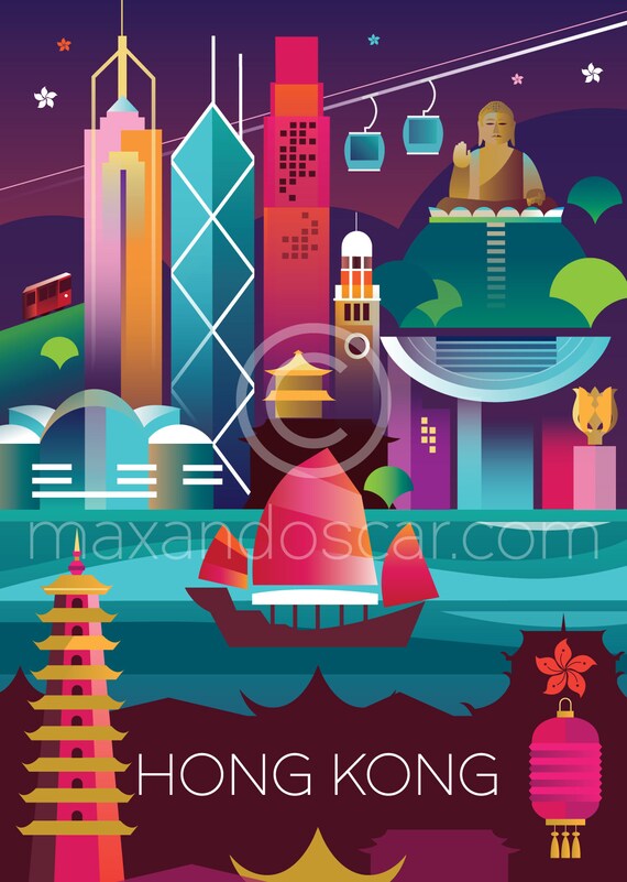 Hong Kong Print Etsy