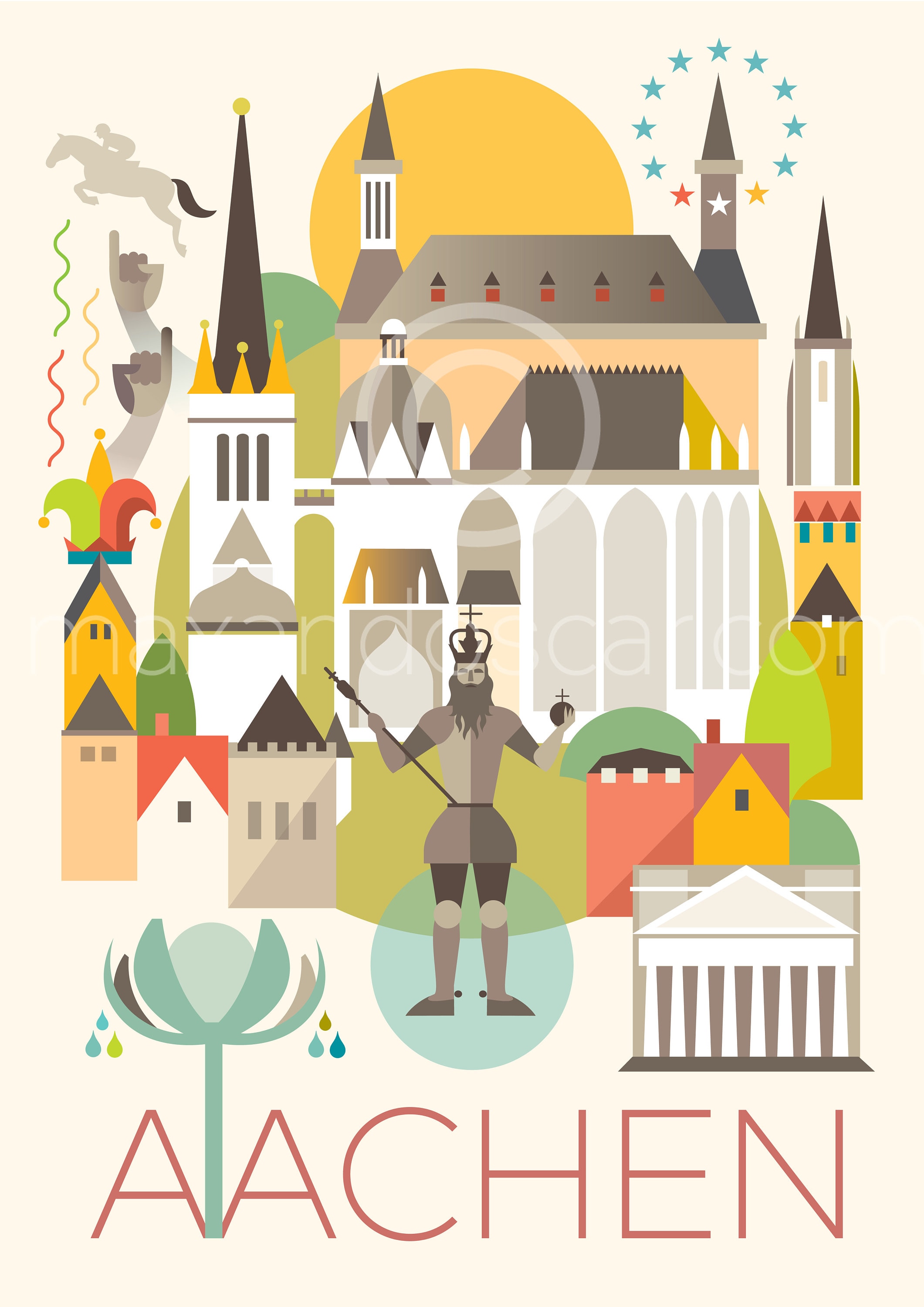 Aachen Print - Etsy