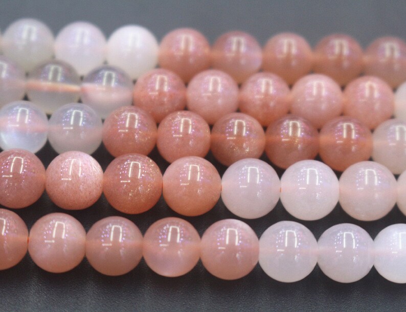6mm 8mm 10mm 12mm Mixcolor Moonstone Beads supply,Loose Beads Wholesale Natural Mixcolor Moonstone smooth round Beads