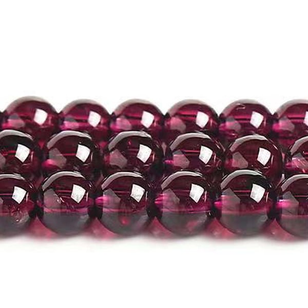 4mm Natural AAA Purple Garnet Smooth Round Beads,Garnet Bead wholesale Supply, Garnet loose beads