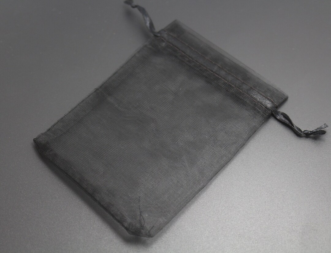 100 Pcs Black Organza Gift Bags,black Organza Bag,gift Bag,black