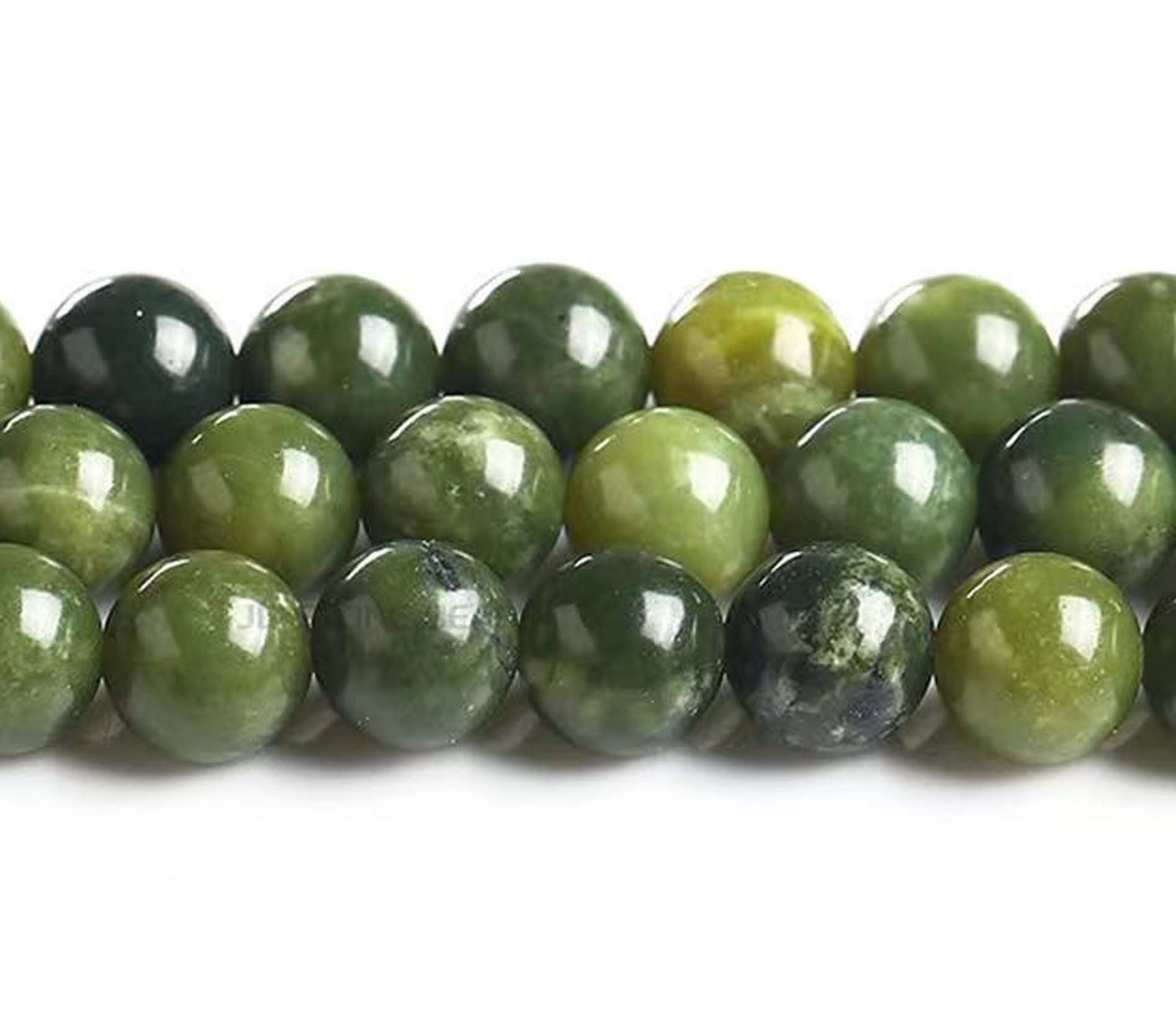 Natural Green Jasper Smooth Round Beads, 4mm 6mm 8mm 10mm 12mm Green