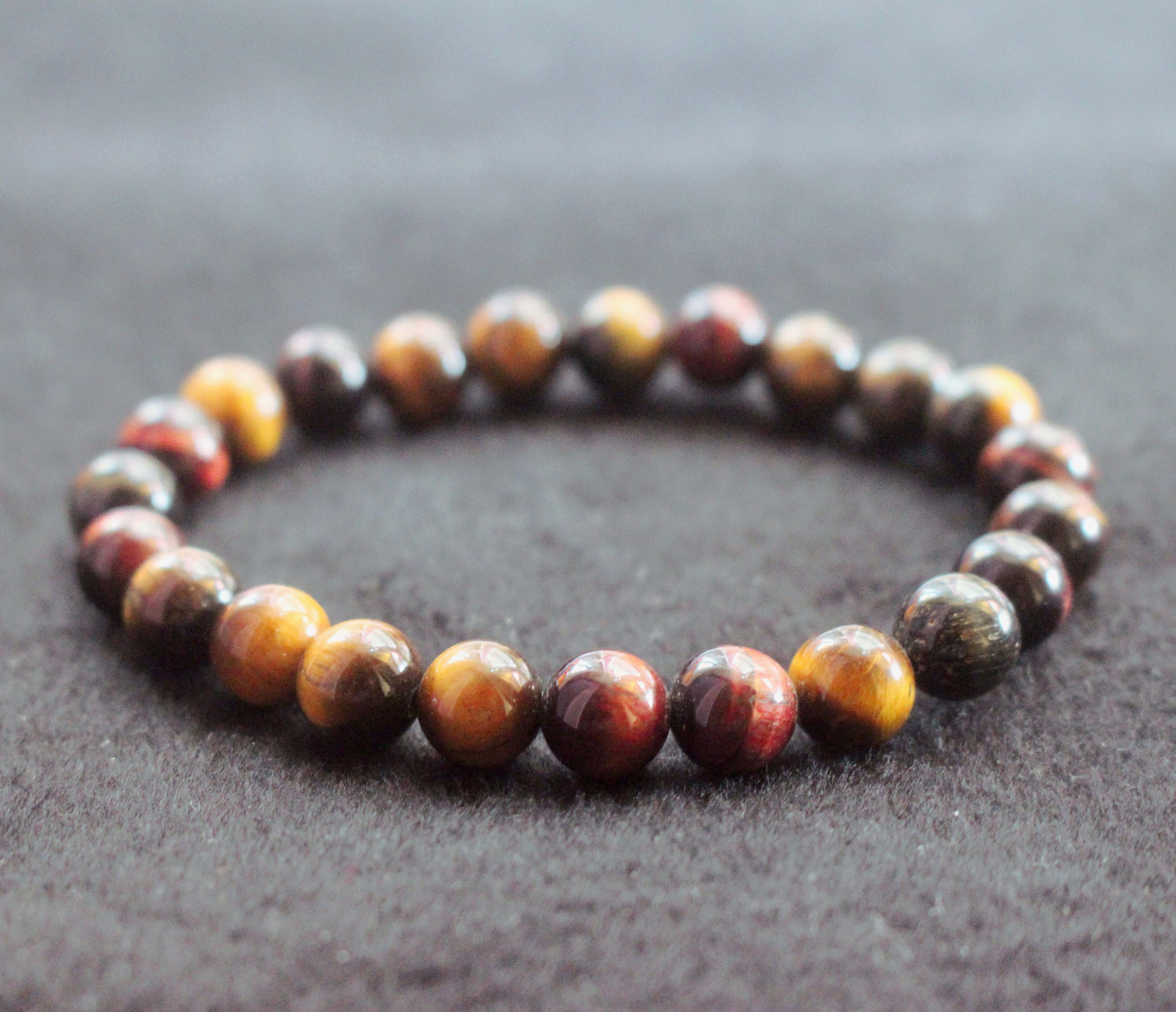 Natural Tigers Eye Beads Bracelet Jewelrystigers Eye Etsy UK