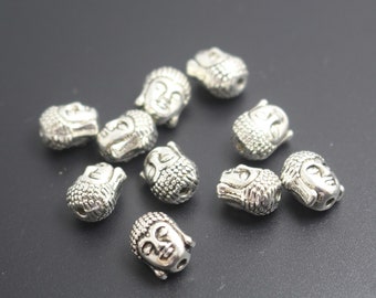 50 pcs Alloy Beadle Spacer Beads,Handmade Jewelry beads,Buddha Head Bracelet Connector Charm Beads,9x11mm