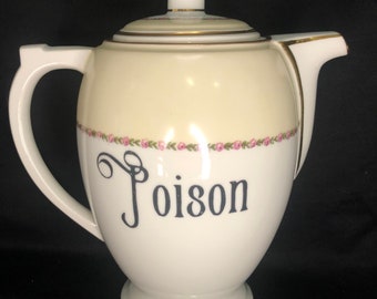 Poison Tea / Coffee pot,Vintage Cocktail Jug,Champers,upcycled gift