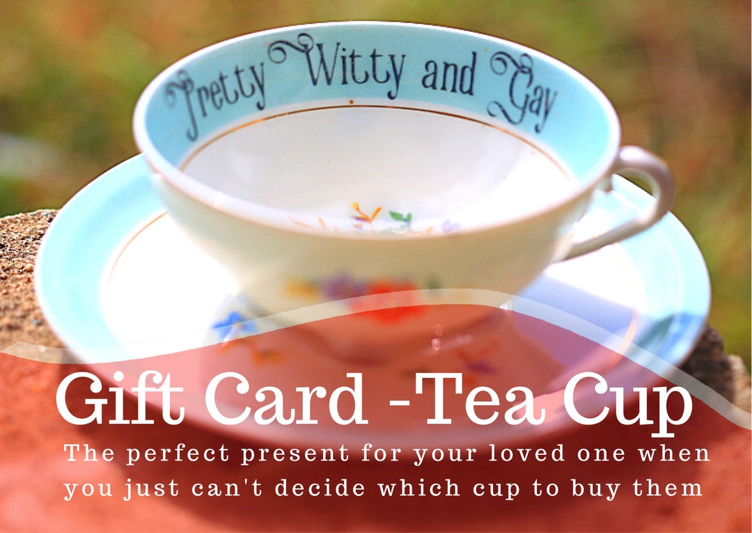 Insult Tea Cup Gift Card Vulgar Tea Cups Espresso Cups Rude China