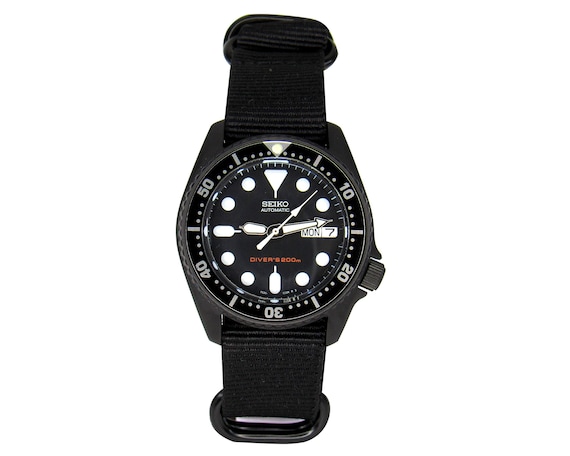 Seiko Mod Skx013 Divers Watch Cerakote Graphite Black 38mm - Etsy Hong Kong