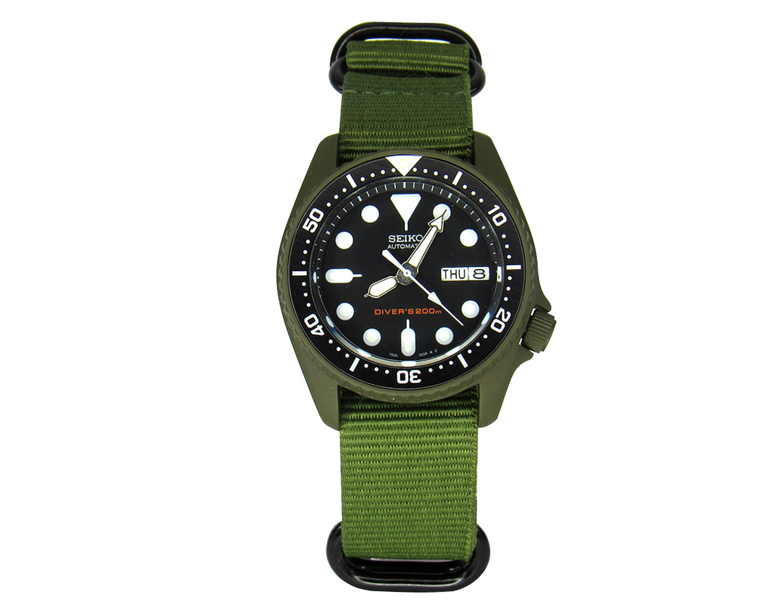 Seiko Mod Skx013 Divers Watch Cerakote Od Military Green 38mm - Etsy