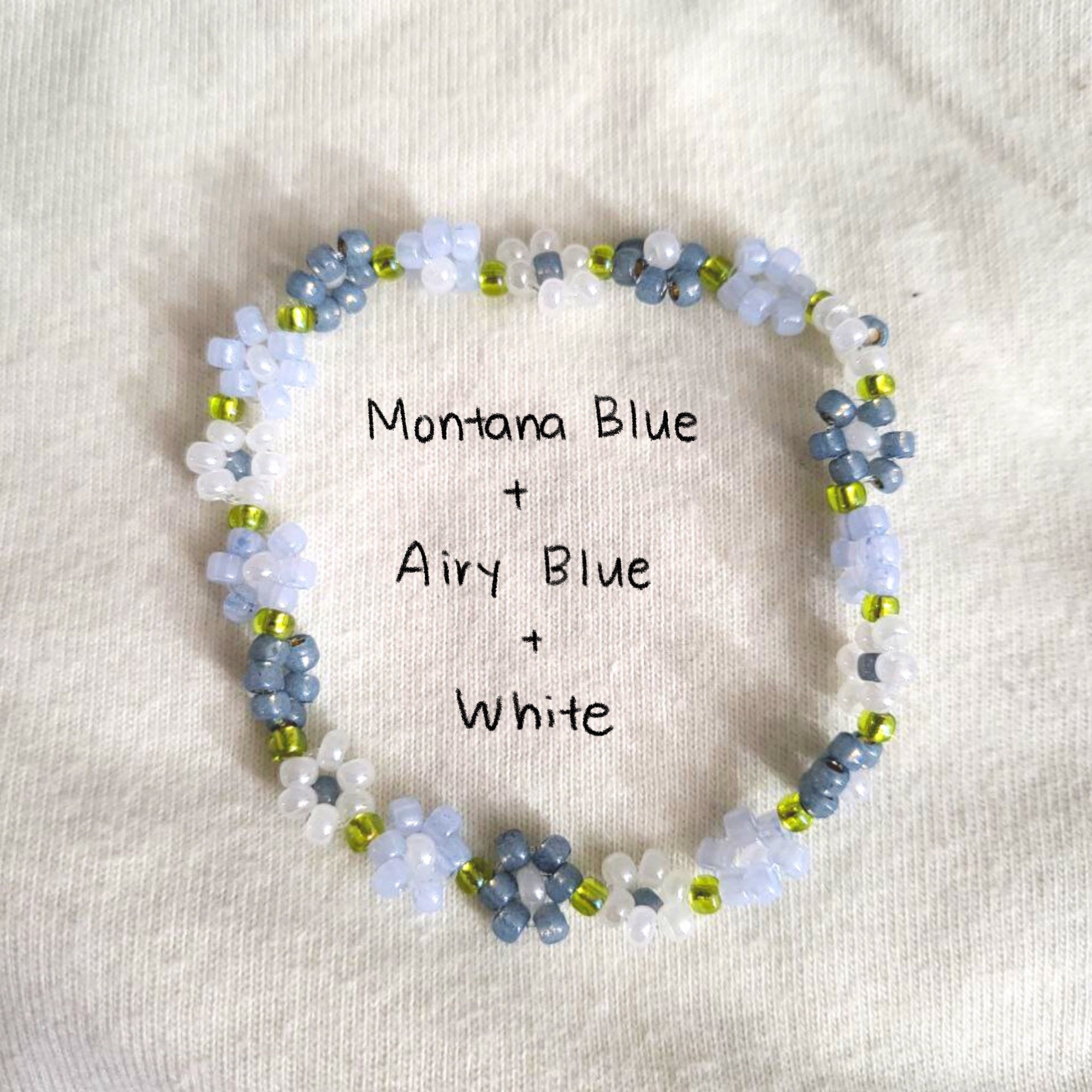 Customs Open Flower Beaded Bracelet Etsy