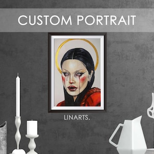 Custom Portrait - Commission Watercolor Art, Wall Decor, Gift Painting