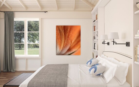 Abstract Macro Photo Of A Flower Petal Fine Art Photos Abstract Art Texture Photo Wall Art Microphotography Room Decor Peach Colour - 