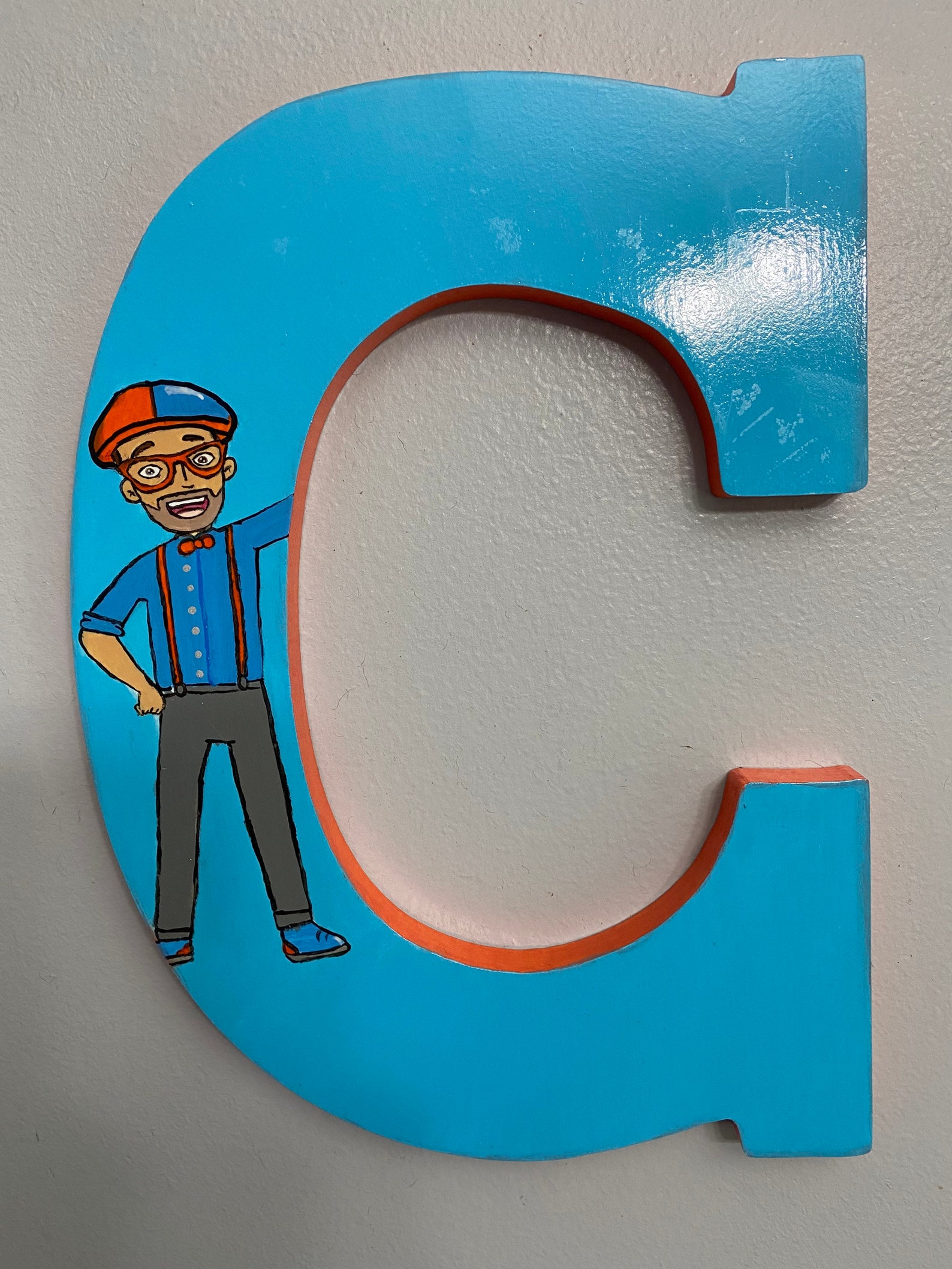 Blippi letter C Room decor Playroom decor kids room Etsy