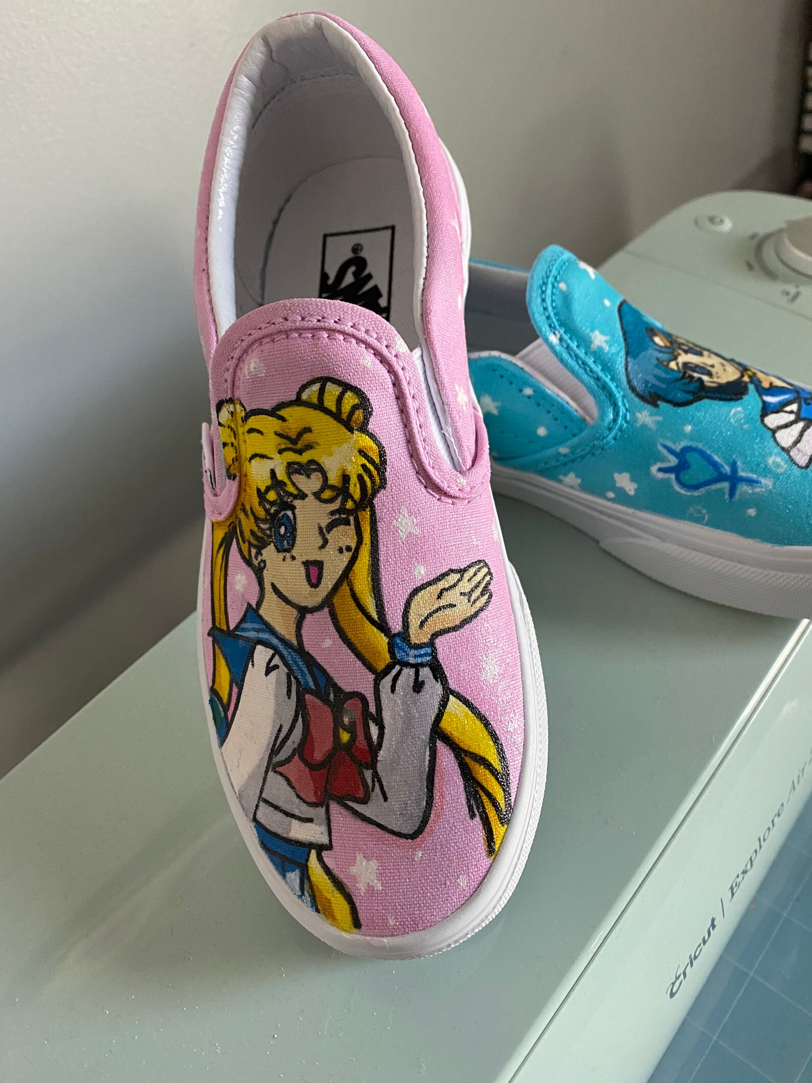 KIDS painted vans Sailor Moon Painted shoes Sailor moon | Etsy