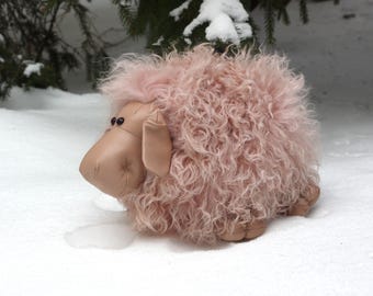 Sheep made of Llama wool and genuine leather, Interior toy