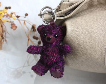 Teddy bear keychain for a bag, keys, or rearview mirror,  Stylish accessory