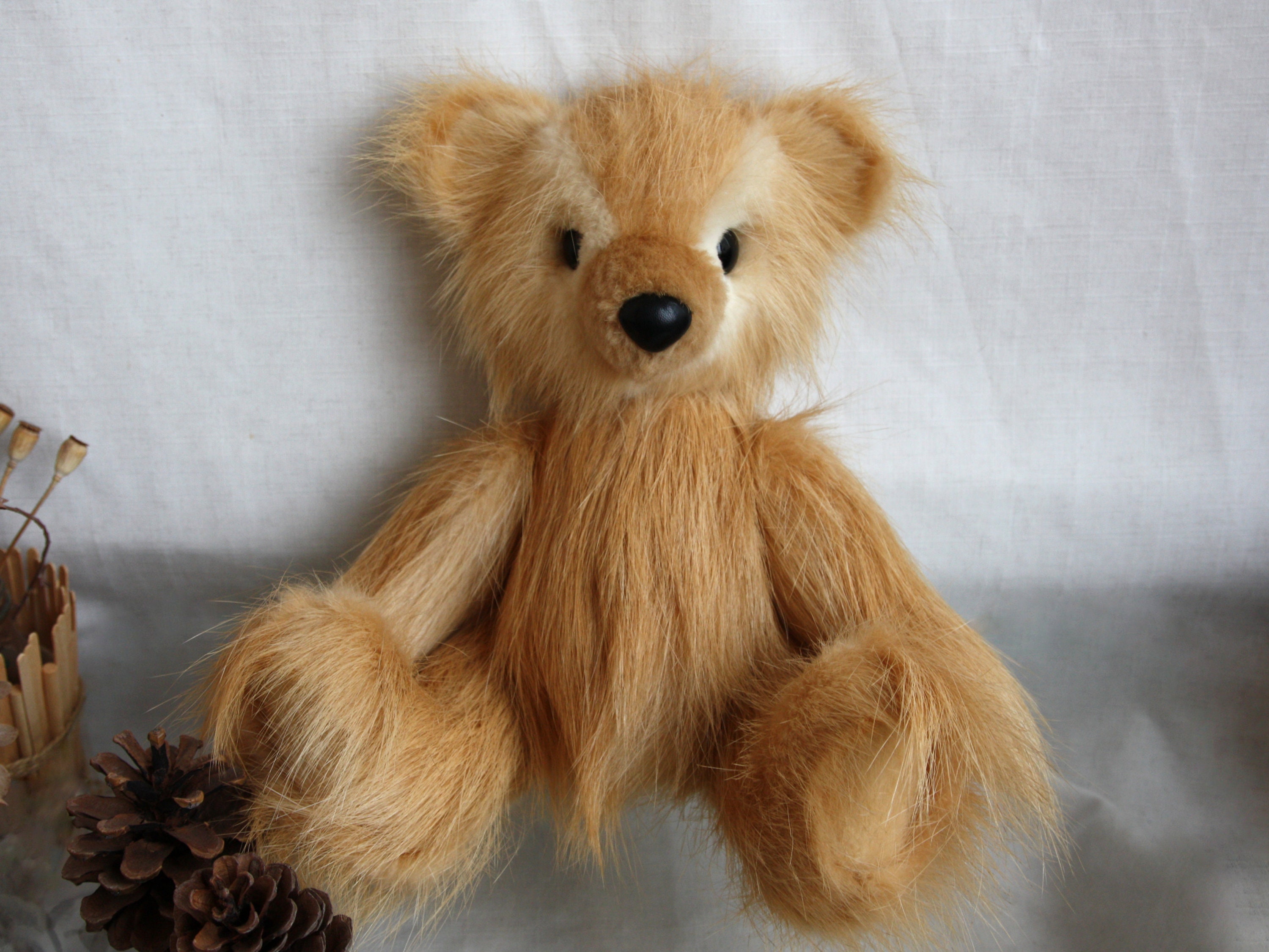 Bear From Natural Nutria Fur Size XL Teddy Bear A Toy of Etsy