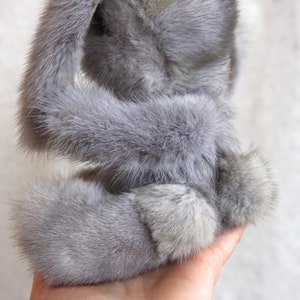 25cm Grey Mink Bunny