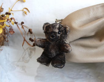 Teddy bear keychain for a bag, keys, or rearview mirror,  Stylish accessory