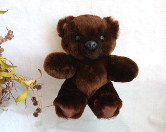 Sheepskin teddy bear: Brown Interior Toy