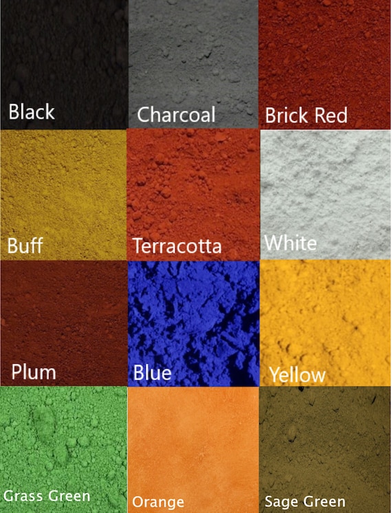 Concrete Pigment Dye Sample Pack: 12 Colors for Resin, Grout, Ceramics