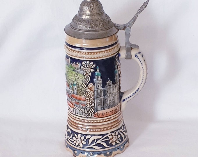 Vintage Salzburg Beer Stein, Wekara Austria Beer Stein Salzburg Bell