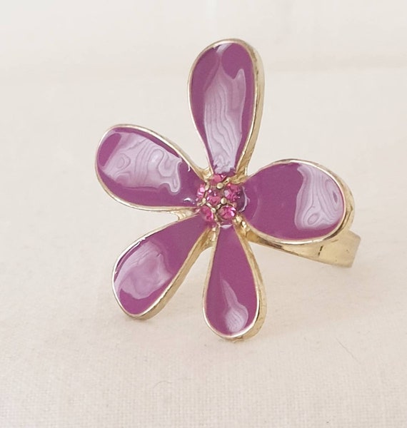 Italian Multicolored Enamel Floral Ring in 14kt Yellow Gold | Ross-Simons