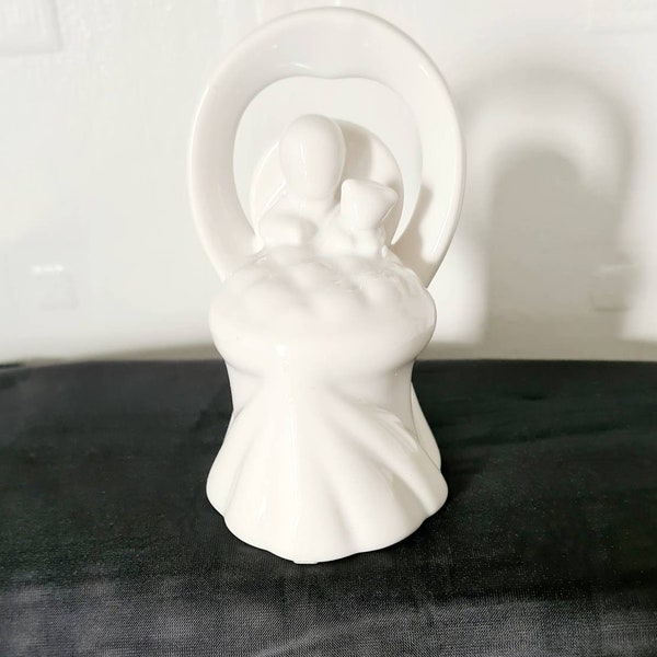 Vintage Circle Of Love  Baby Figurine Collectable Figurine, Christening Gift, New Baby Gift, White Baby Figurine, Homeware.