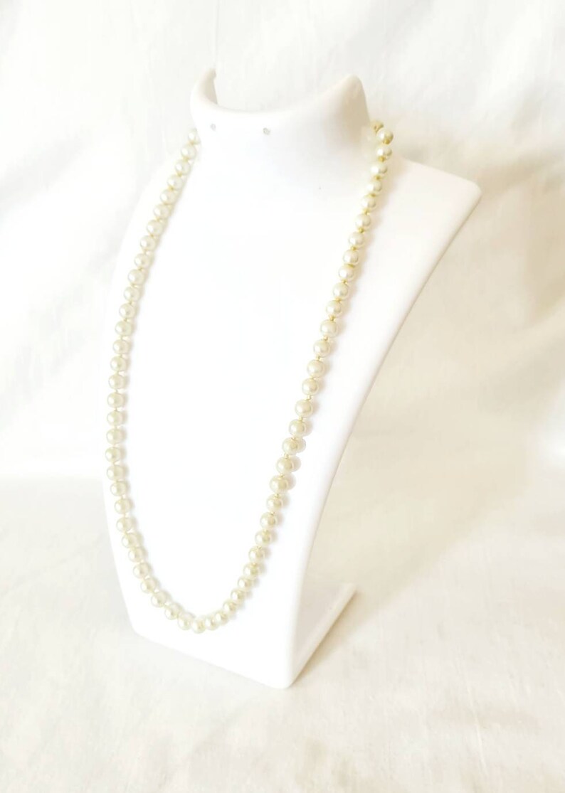 Bride Wedding Necklace. Vintage Faux pearl Necklace Pearl Wedding Necklace Faux Pearl Collar Necklace