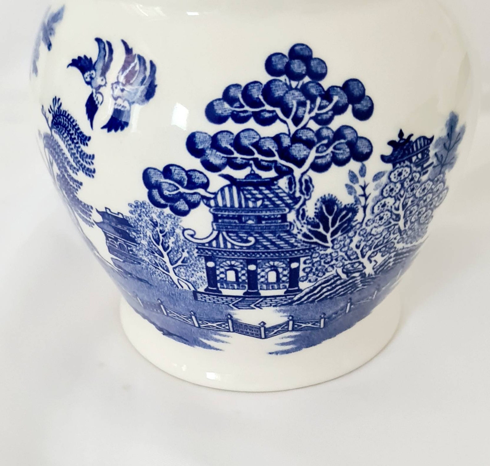 Vintage Willow Ginger Jar Willow Pattern Cookie Jar Etsy