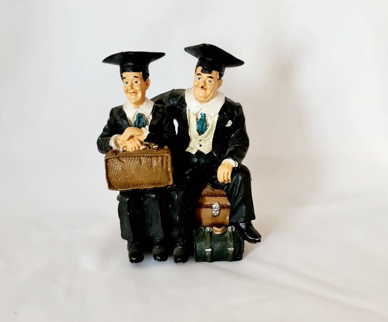 Vintage Laurel And Hardy Large Teacher Ornament high quality Figurine Statue,Comedy Duo Ornament, Home Decor, Collectable Laurel And Hardy Figures.