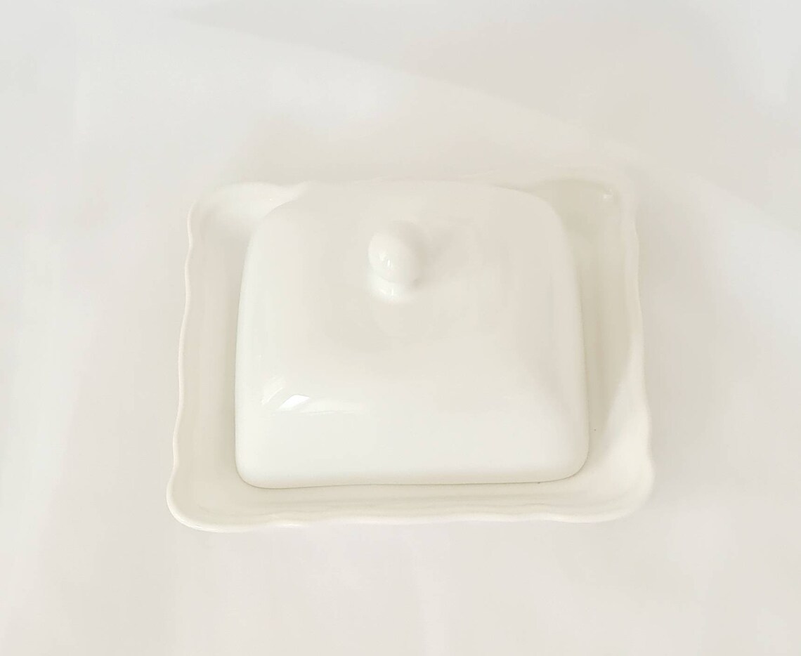 Vintage Porcelain White Butter Dish IKEA Cheese Dish White Etsy UK