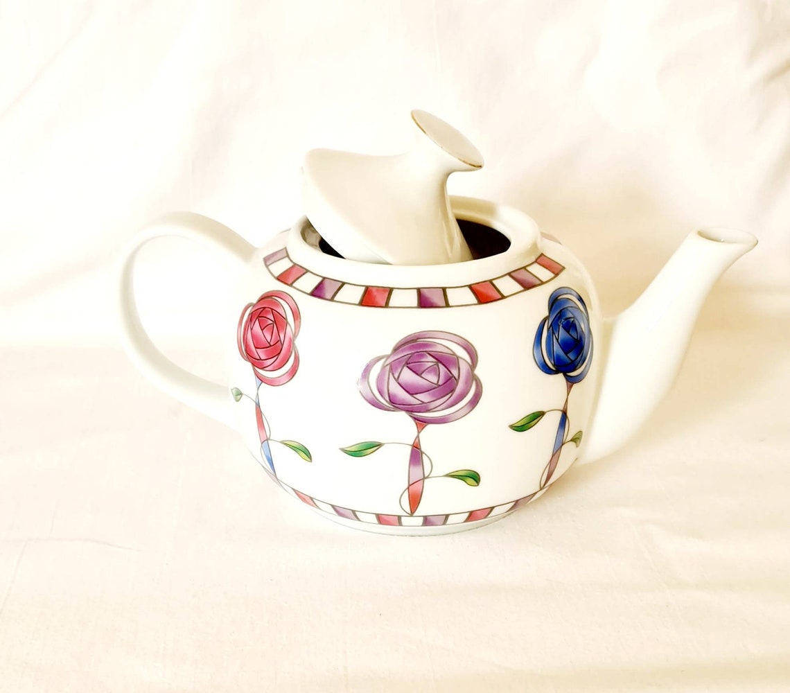 Vintage Leonardo Fine China Teapot Floral Design Teapot Etsy