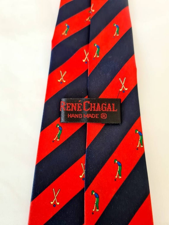 Vintage Rene Chagal Golf Men's Necktie, Men's Acc… - image 4