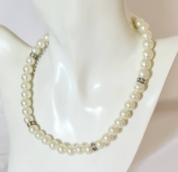 Vintage Faux Pearl Necklace Coller Necklace Pearl Necklace