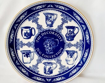 Vintage Masons Made For Ringtons The Tea Pot Collection 1990 Blue And White Plate, Collectable Plate, Deplay Plate,Retro Plate, Jug Plate.