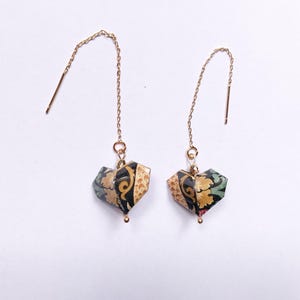 Orecchini origami a forma di cuore in carta per tutte le occasioni