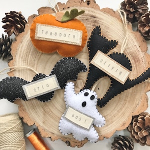 Personalised Halloween decoration - fall decoration - Pumpkin decor - cat gift - goth gift - bat decoration - spooky decorations