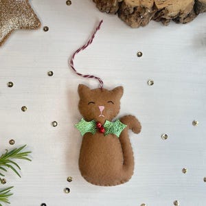 ginger cat decoration - kitten ornament - pet gift - christmas tree ornament - bauble - personalised cat gift - cat lover gift - xmas