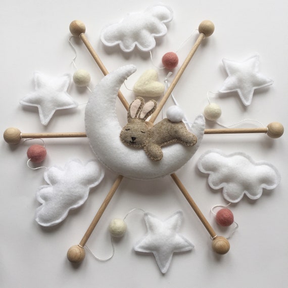 bunny rabbit cot mobile