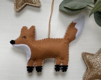 fox Christmas decoration - tree trimming - woodland theme - xmas decoration - rustic tree - fox - animal bauble