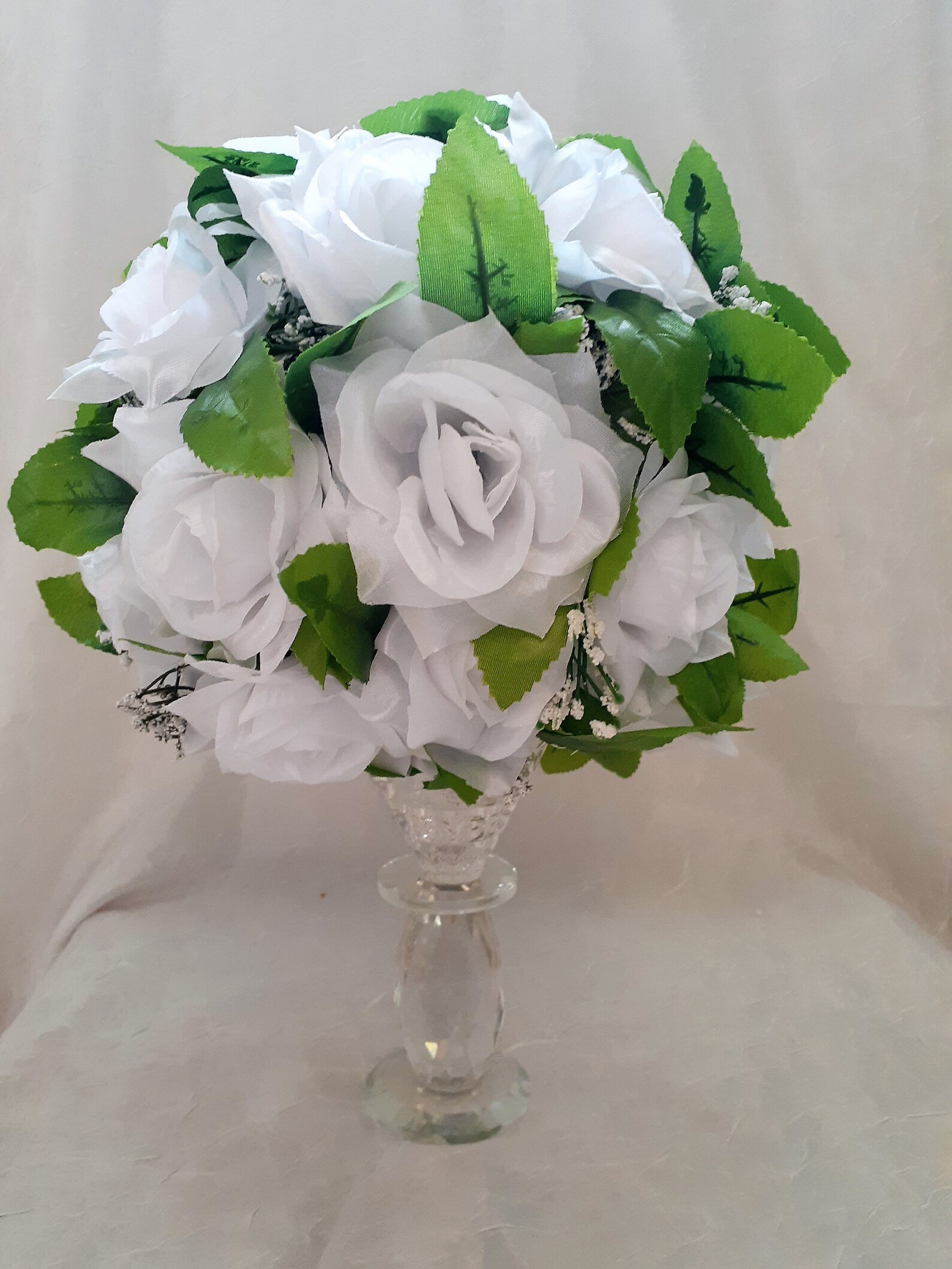 White Kissing Ball Rose Pomander Flower ball for wedding Etsy