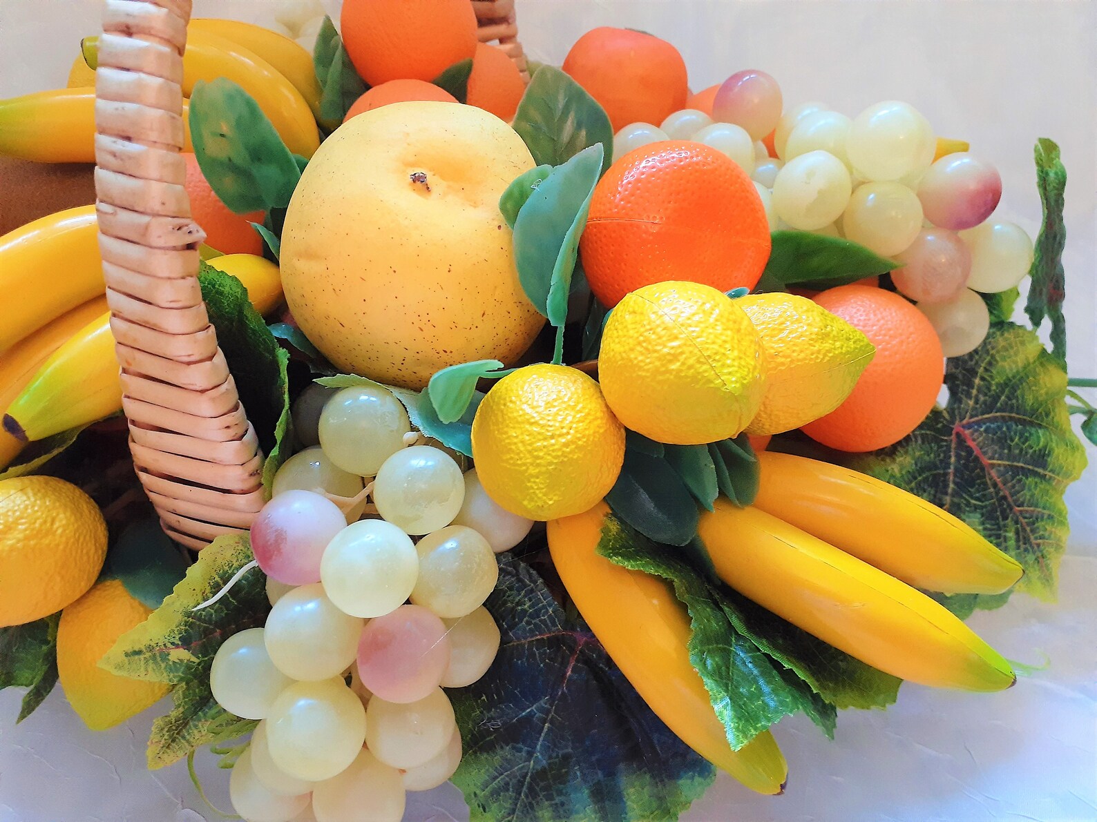 Fruit basket arrangement Artificial fruit basket for dining Etsy