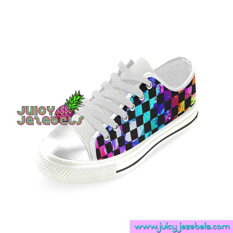 checkerboard canvas shoes