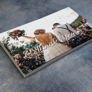 Wedding Thank You Cards with envelopes - Personalised Photo - Design No 3